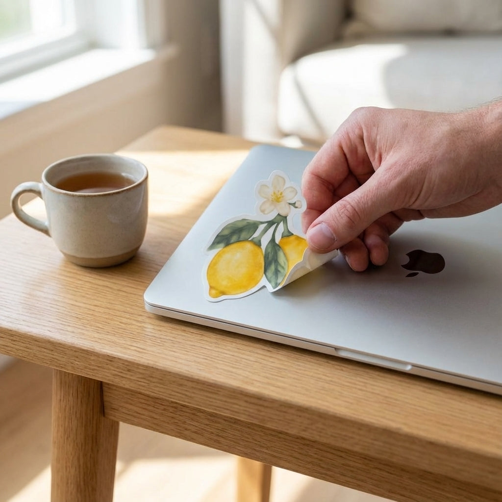 Lemon Blossom Waterproof Sticker