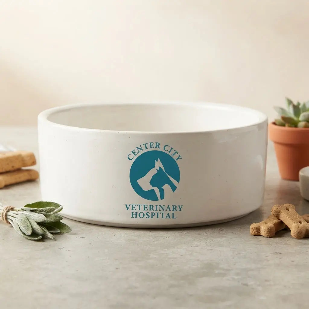 Winks Design Studio LLC Center City Vet Dog Bowl with a sleek, modern design perfect for pet feeding.
