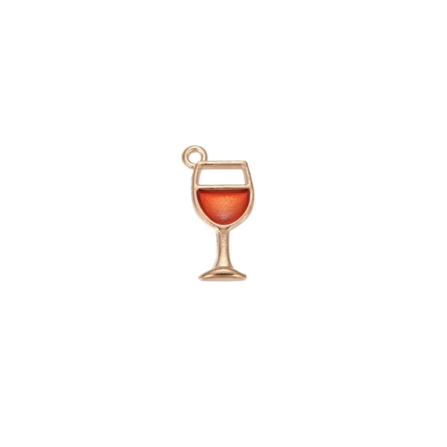 Gold Wine O'clock Charm