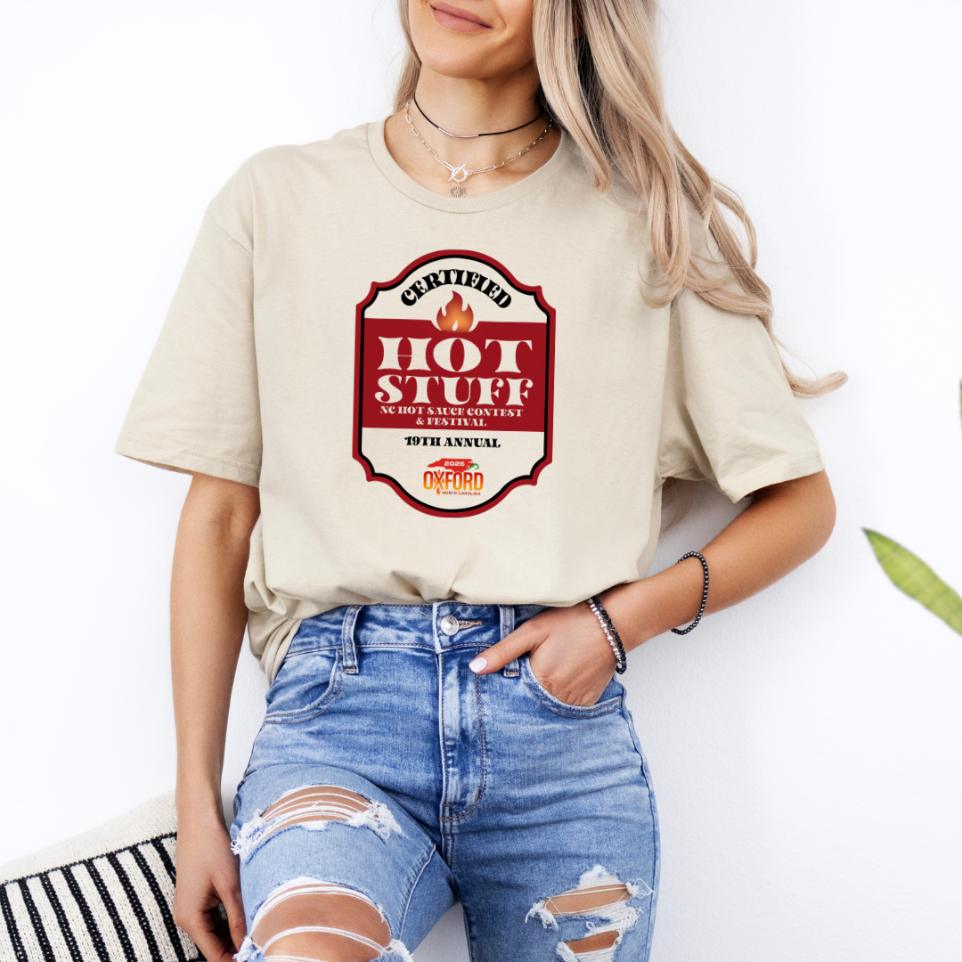 NC Hot Sauce Contest & Festival Certified Hot Stuff T-shirt - Winks Design Studio,LLC
