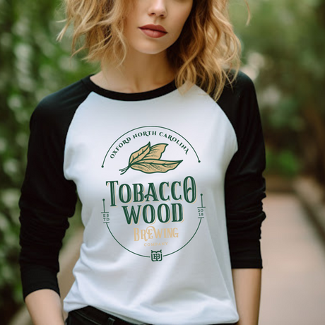 Tobacco Wood Brewing Raglan - Winks Design Studio,LLC