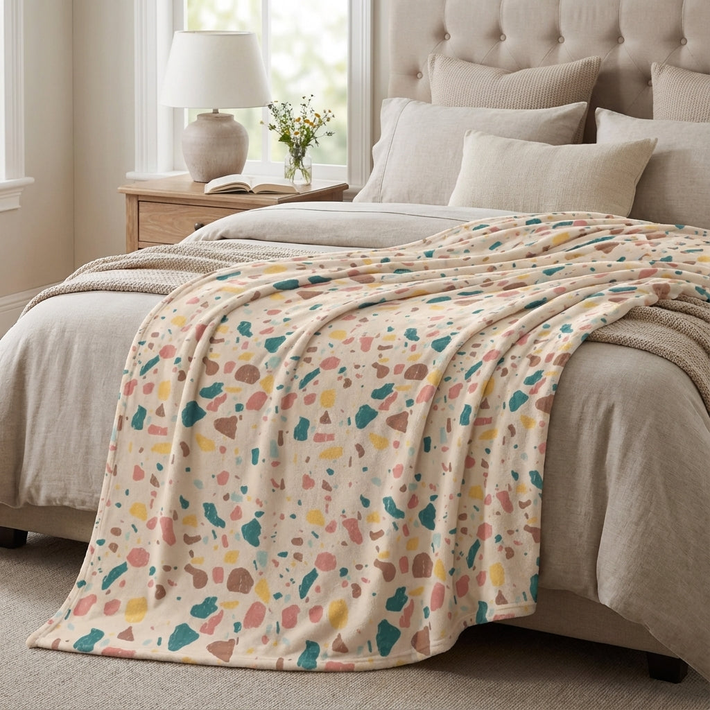 Terrazzo blanket - Winks Design Studio,LLC