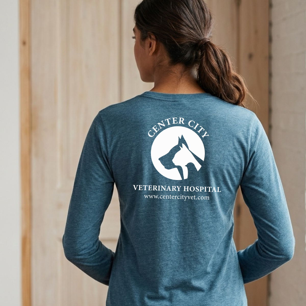 Long sleeve shirt from Center City Vet collection by Winks Design Studio, LLC, featuring a casual, comfortable fit.