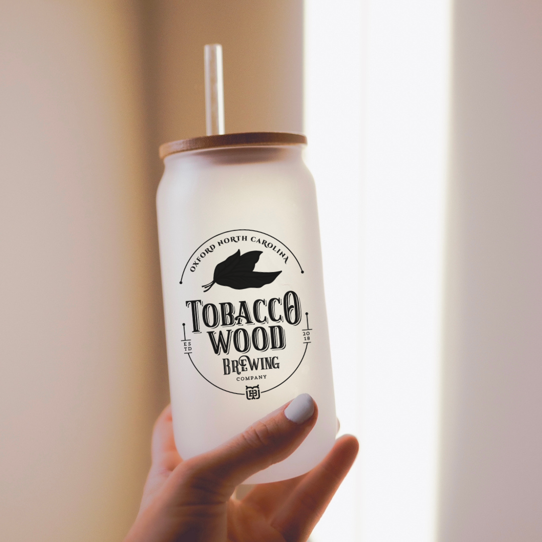 Tobacco Wood Brewing 16oz Glass Can - Winks Design Studio,LLC