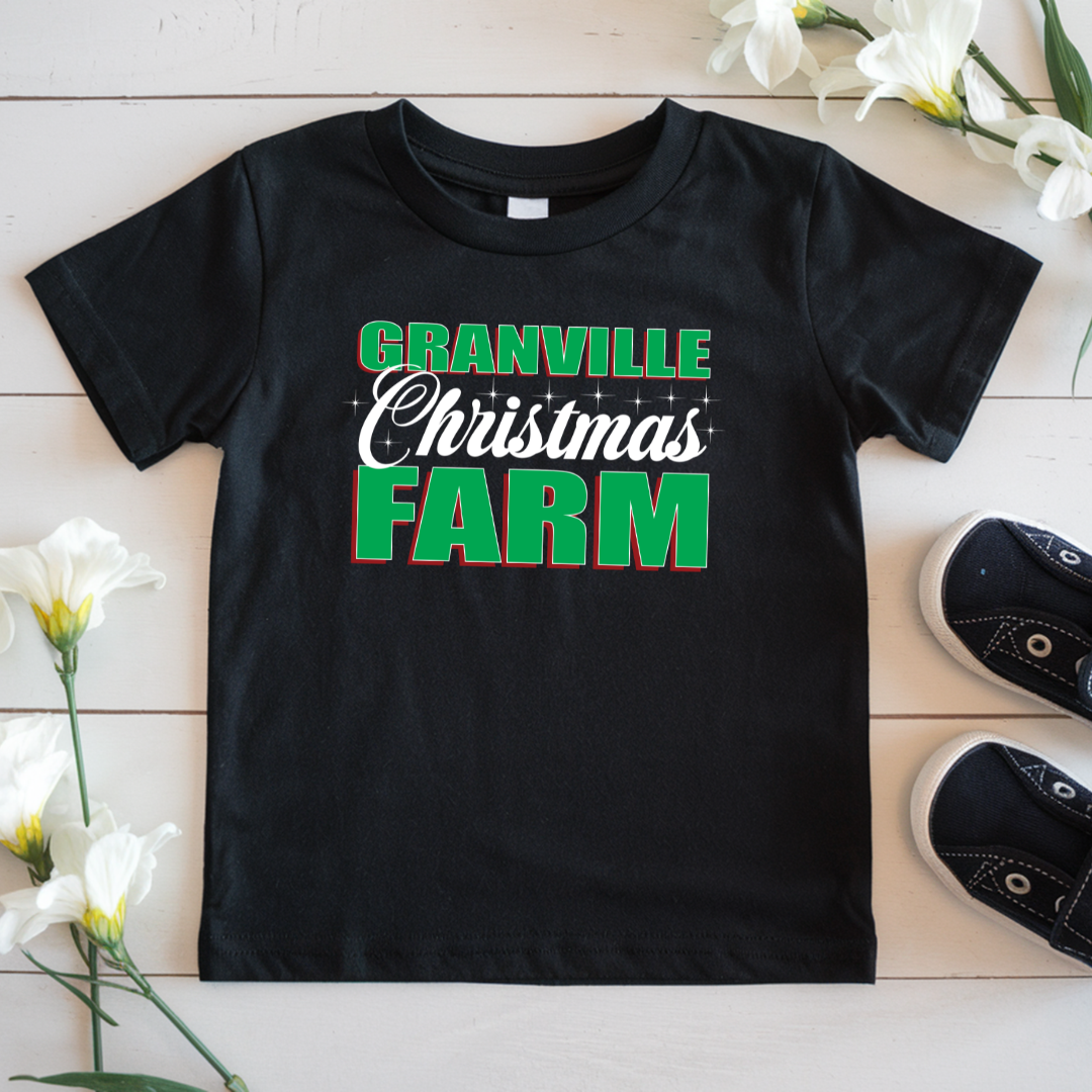 Granville Christmas Farm Kids T-shirt - Winks Design Studio,LLC