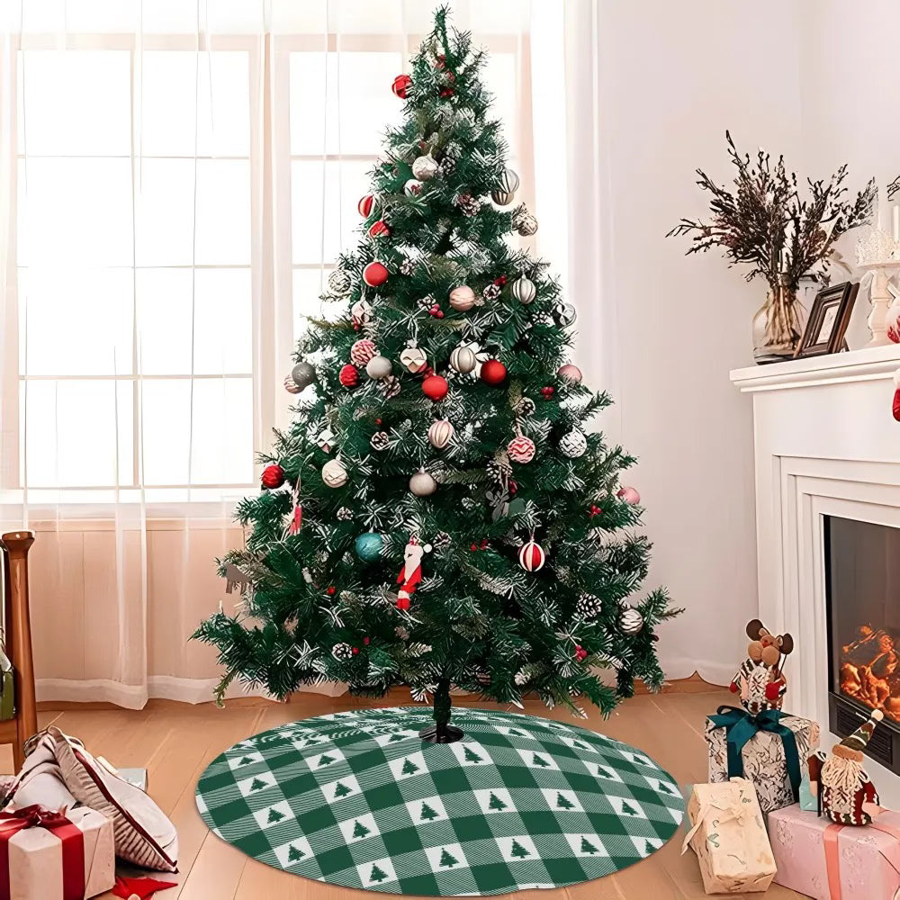 Buffalo Check Christmas Tree Skirt - Winks Design Studio,LLC
