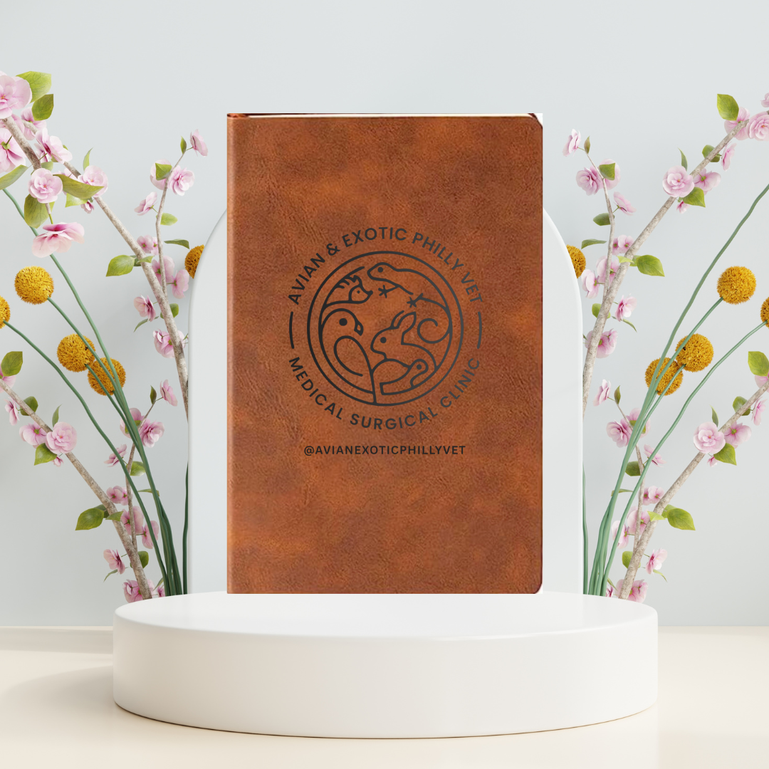 Diario de cuero exótico aviar