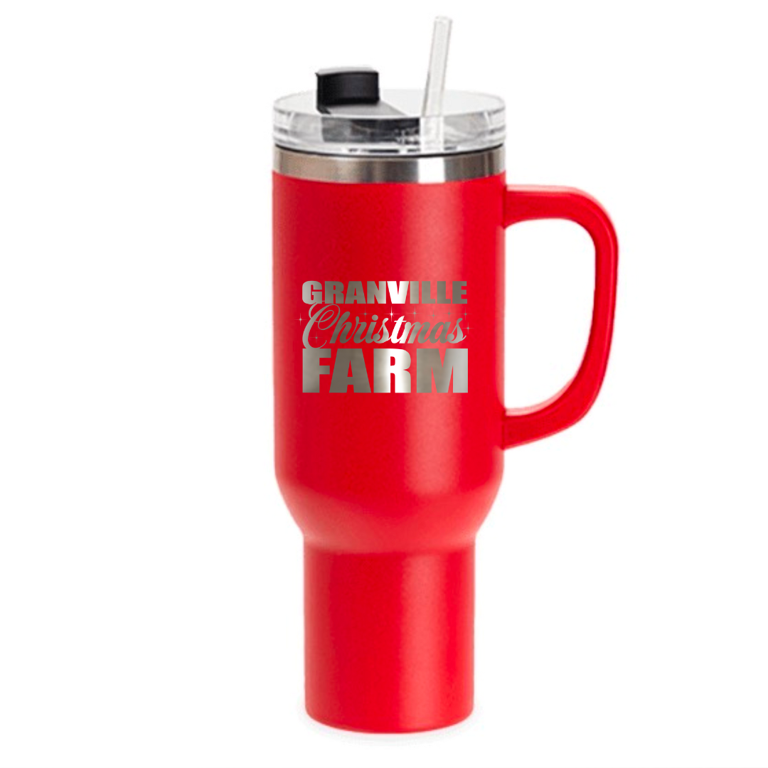 Granville Christmas Farm 40oz Engraved Tumbler - Winks Design Studio,LLC