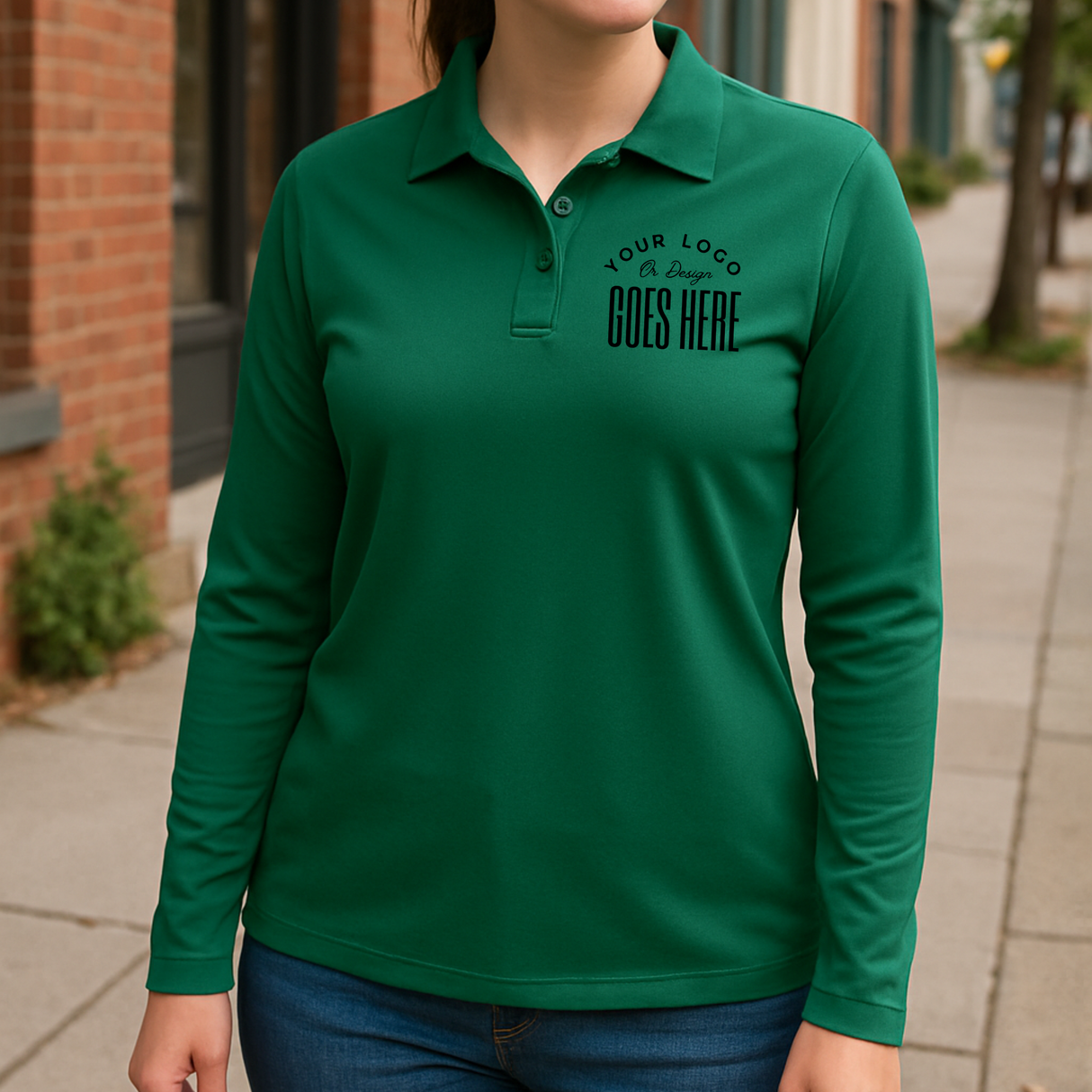 Custom Team 365 Women's Performance Long Sleeve Polo