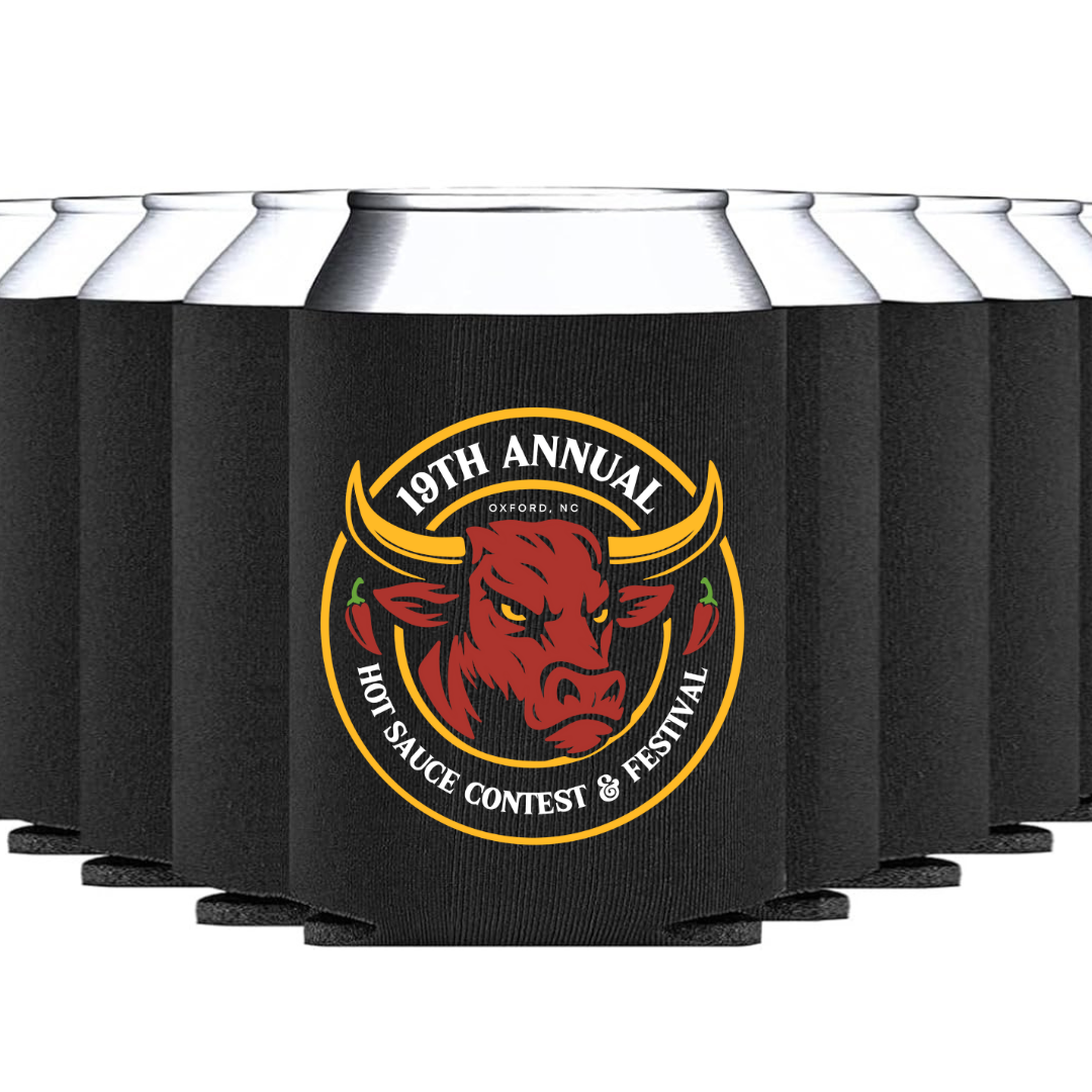 NC HOT SAUCE CONTEST & FESTIVAL Can Cooler Sleeves- Multiple Designs - Winks Design Studio,LLC