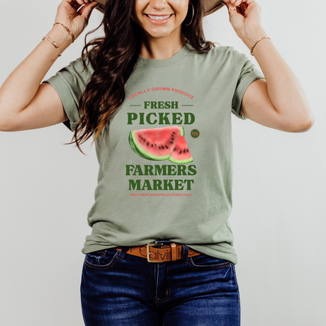 Farmers Market Fresh Picked Watermelon T-Shirt - Winks Design Studio,LLC