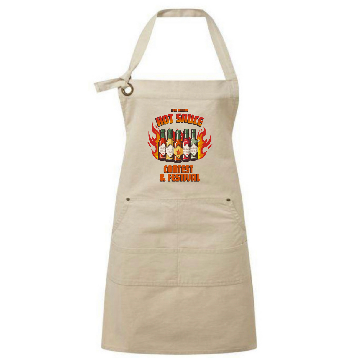 NC Hot Sauce Contest & Festival Hot Sauce Lineup Apron - Winks Design Studio,LLC