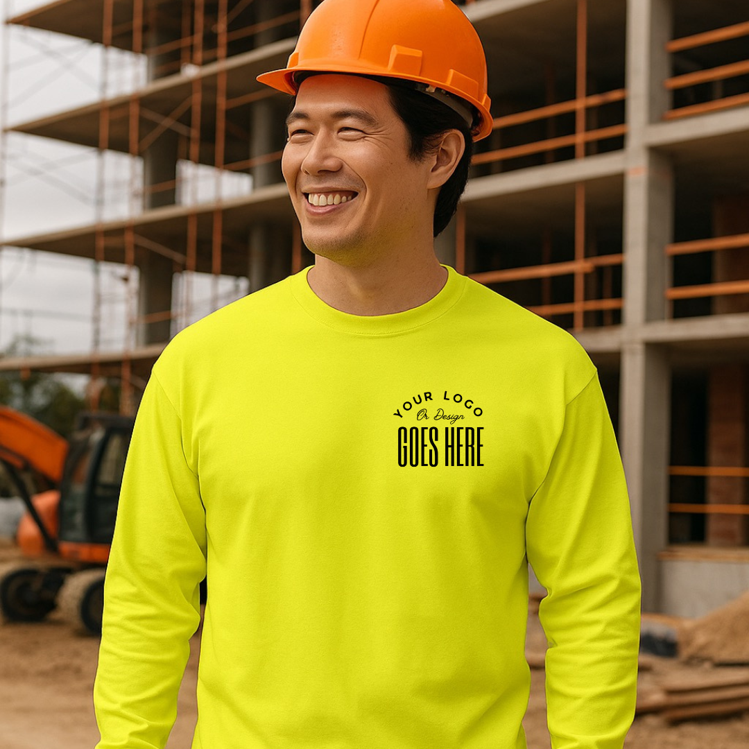 Custom Long Sleeve Shirt – Heavyweight Cotton Tee | Durable Classic Fit