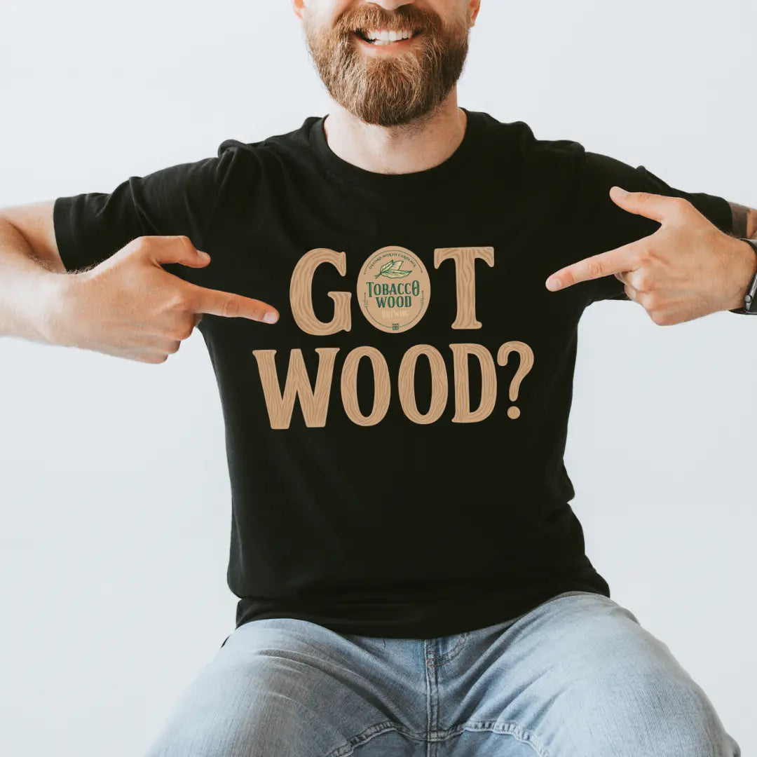 Tobacco wood brewing T-shirt by Winks Design Studio, LLC featuring a vintage-inspired graphic design on soft cotton fabric.