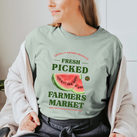 Farmers Market Fresh Picked Watermelon T-Shirt - Winks Design Studio,LLC