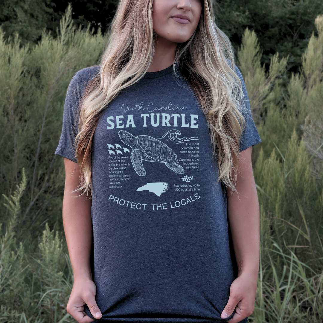 North Carolina Coastal Sea Turtle Tee - Winks Design Studio,LLC