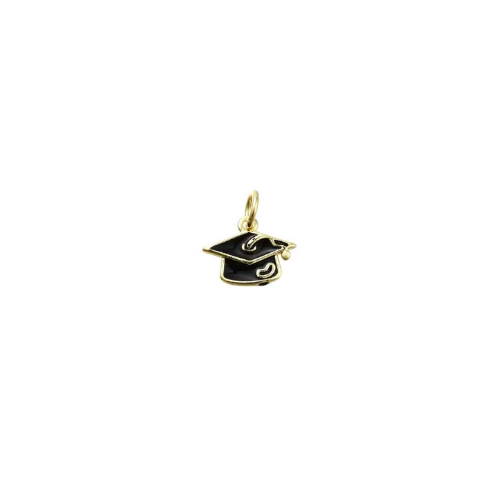 Gold Classic Graduation Cap Charm