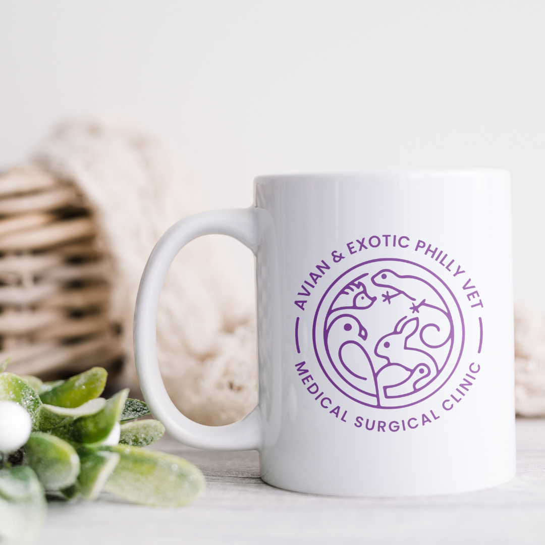 Taza de cerámica exótica aviar