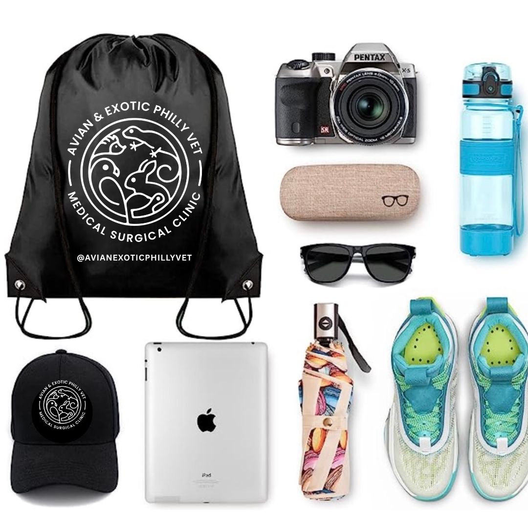 Bolso con cordón y cincha exótico aviar