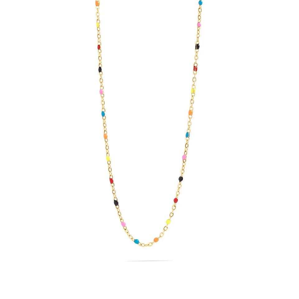 18K Gold Multi Confetti Chain Necklace