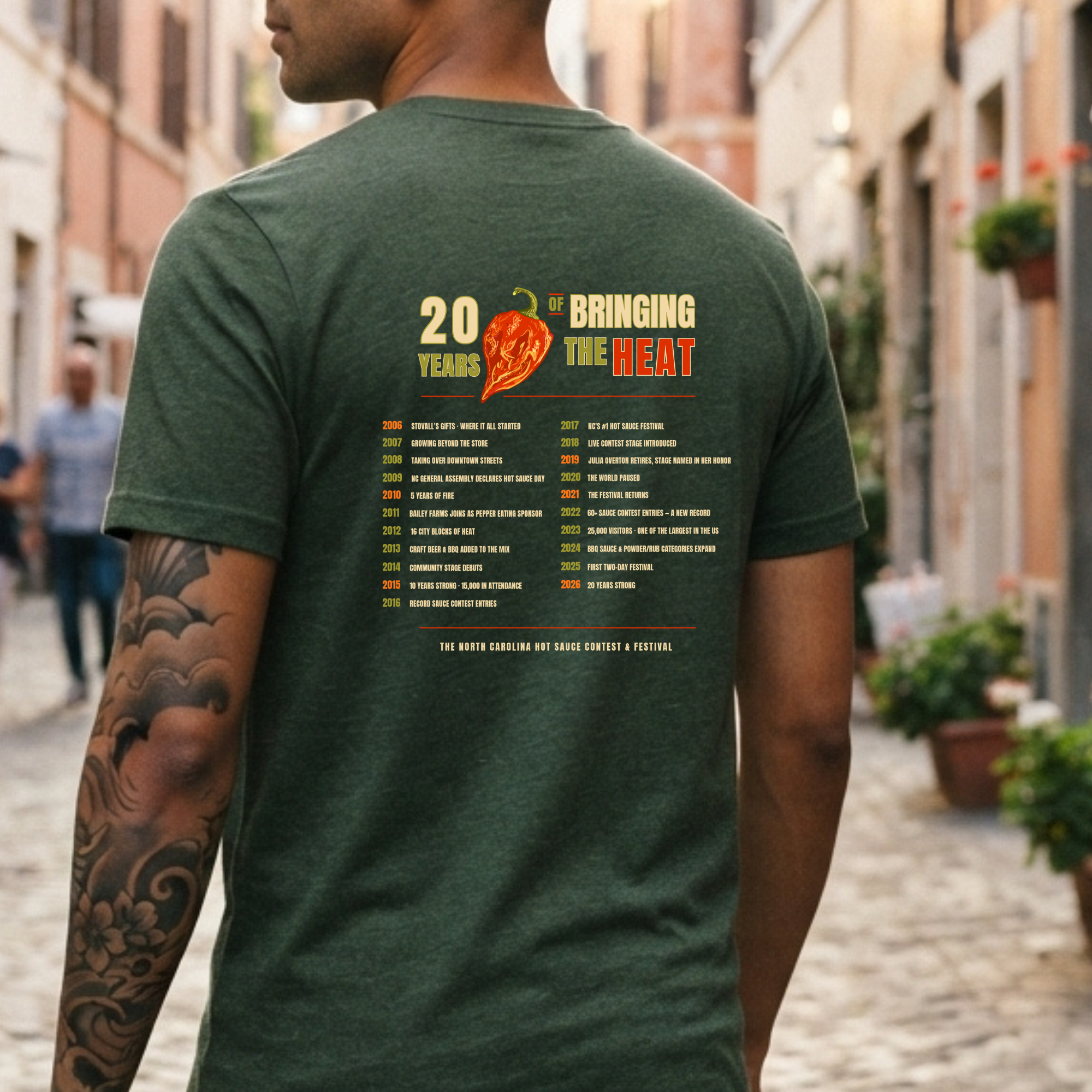 NC Hot Sauce Festival History T-Shirt