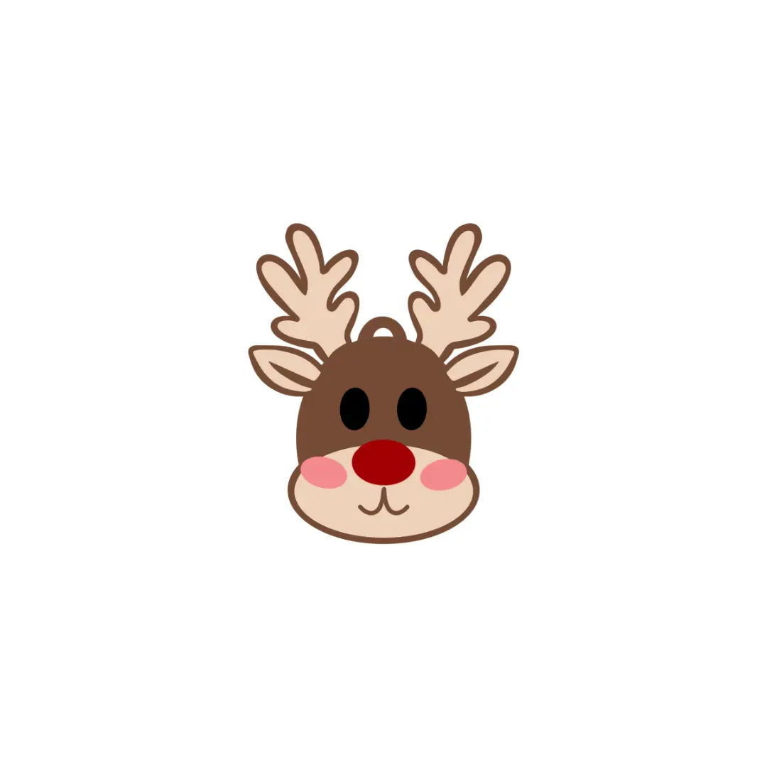 DIY Reindeer Ornament kit by Winks Design Studio, LLC for kids, featuring unpainted wooden reindeer craft for Christmas arts and crafts.