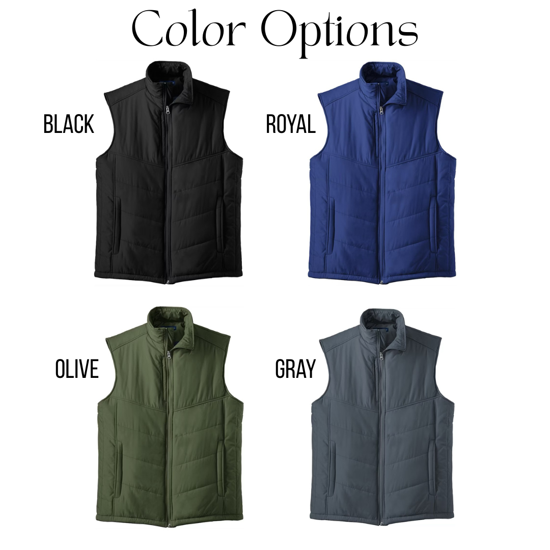 Custom Port Authority Puffy Vest - Winks Design Studio,LLC