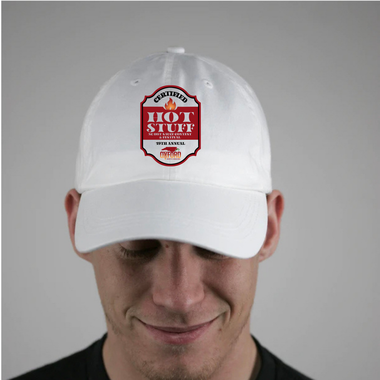NC Hot Sauce Contest & Festival Certified Hot Stuff Twill Hat - Winks Design Studio,LLC