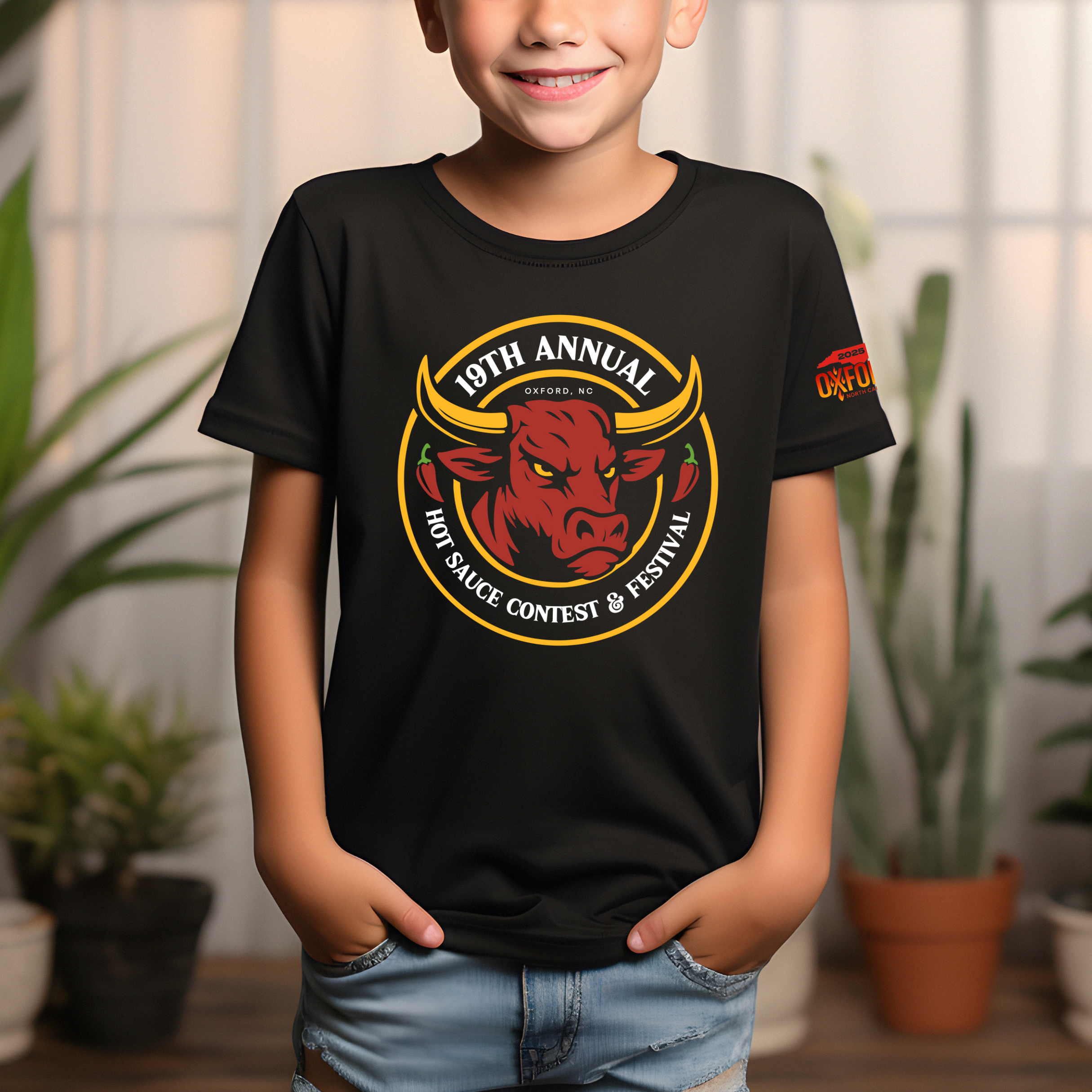 NC Hot Sauce Contest & Festival Kids T-shirt - Winks Design Studio,LLC