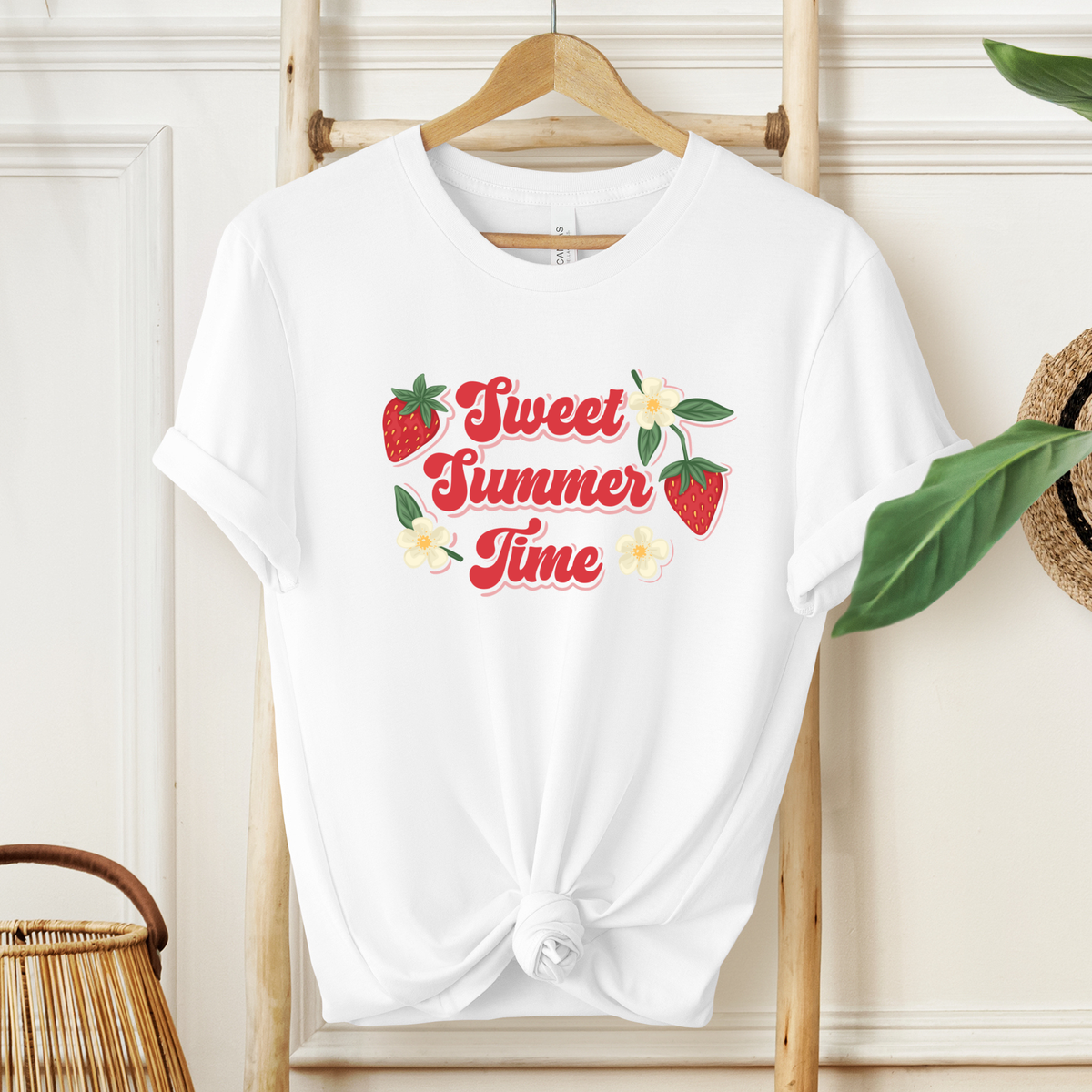 Winks Design Studio Sweet Summer Time Tee, casual short-sleeve shirt with colorful summer-themed design on soft fabric.