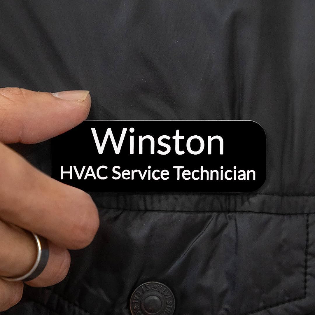 Custom Engraved Magnetic Name Badge - Winks Design Studio,LLC