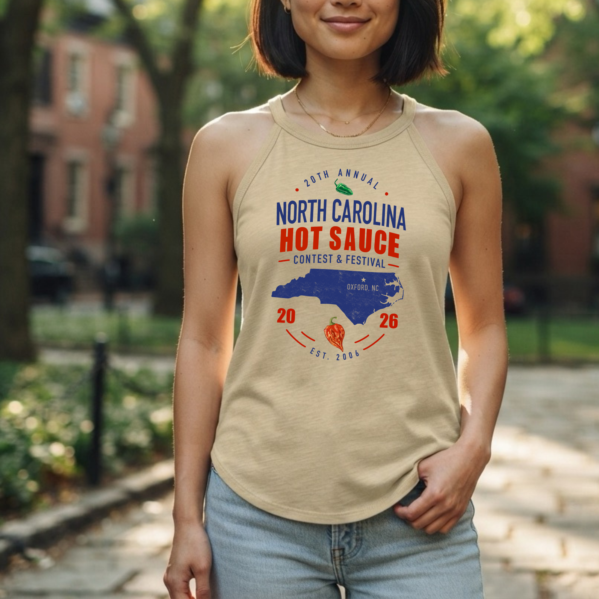 NC Hot Sauce Festival Carolina Classic Halter Tank
