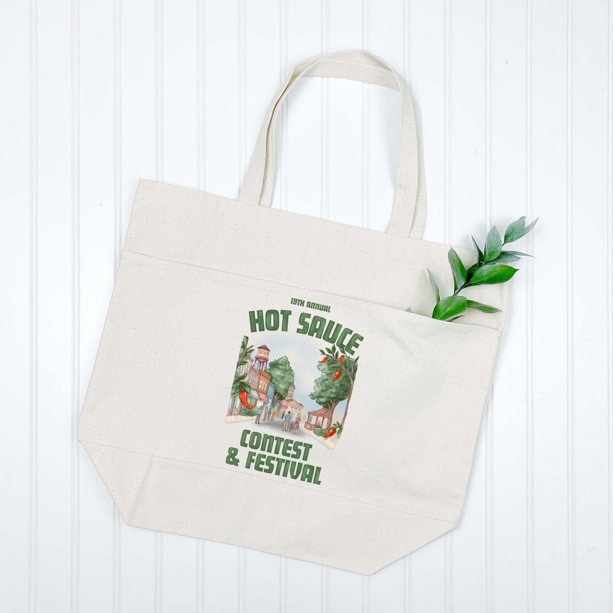 NC Hot Sauce Contest & Festival Tote Bag - Winks Design Studio,LLC