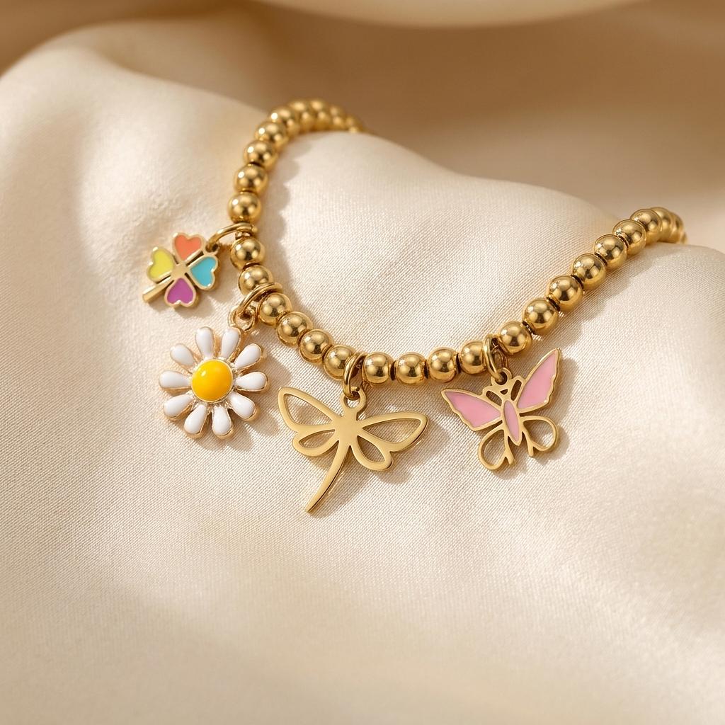 Enamel Summer Daisy Charm - Winks Design Studio,LLC