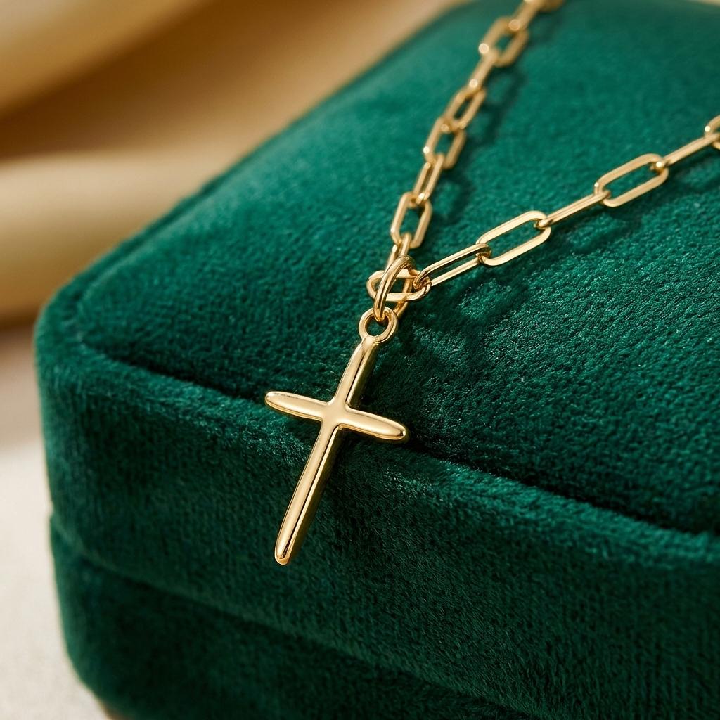 Gold Cross Charm – Winks Design Studio,LLC