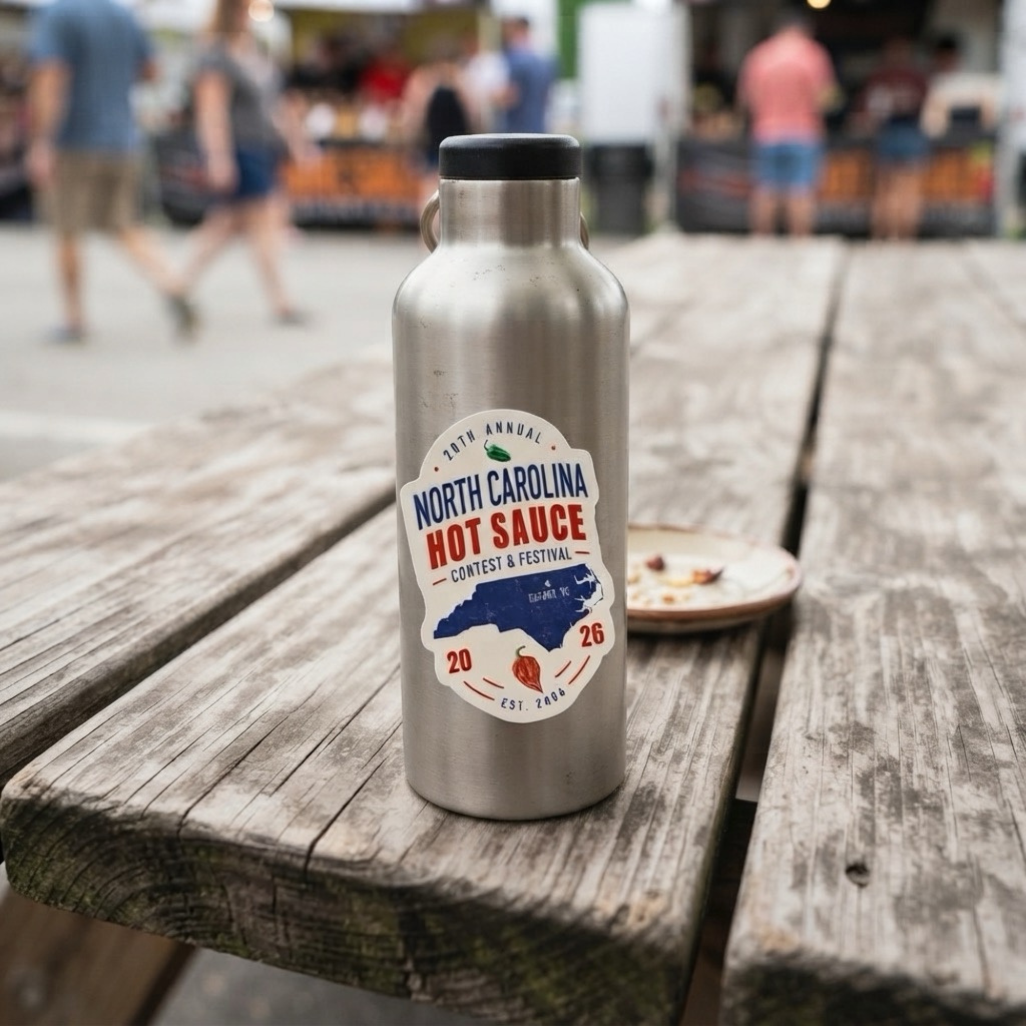 NC Hot Sauce Festival 20th Year Stickers