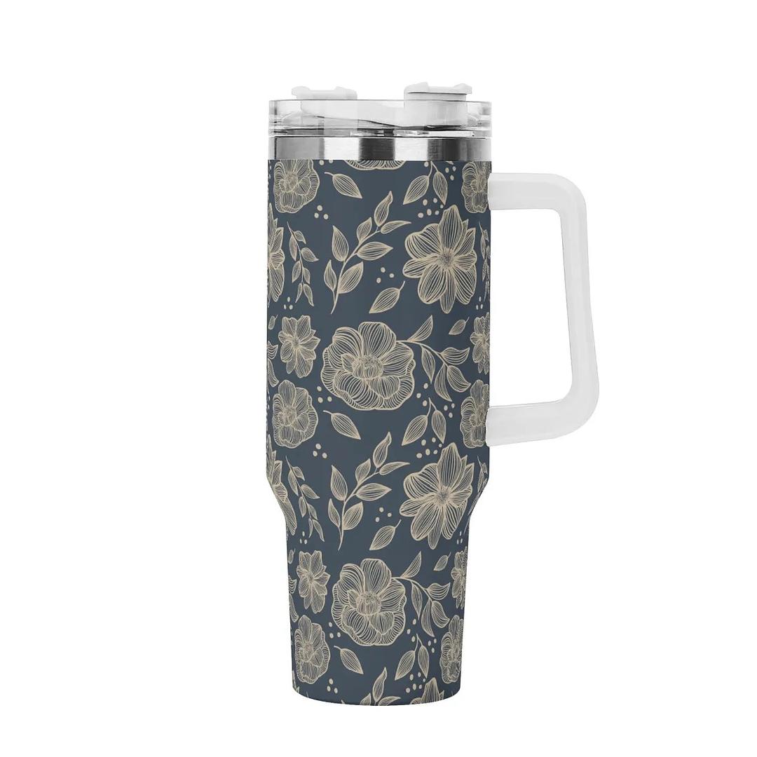 Midnight Garden 40oz Stainless Steel Tumbler - Winks Design Studio,LLC