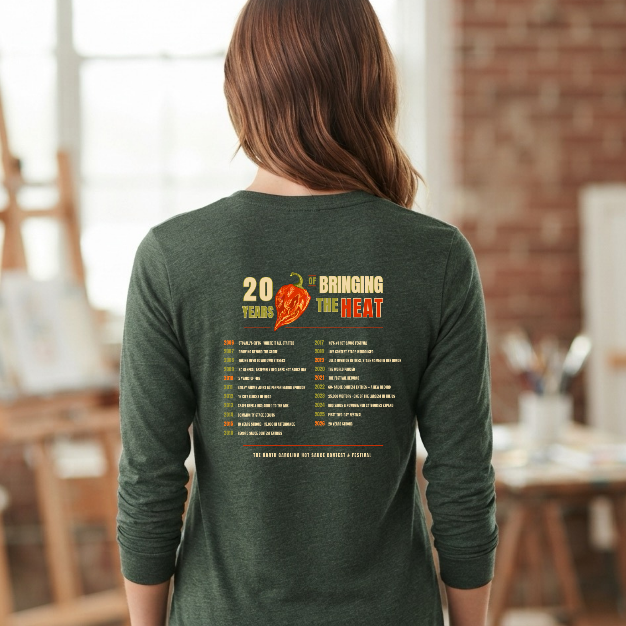 NC Hot Sauce Festival History Long Sleeve