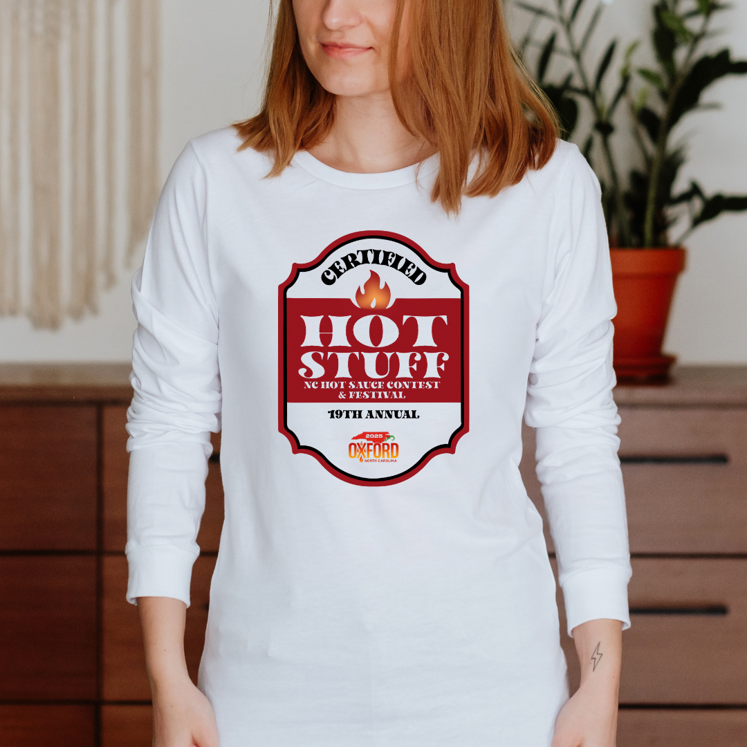 NC Hot Sauce Contest & Festival Certified Hot Stuff Long Sleeve - Winks Design Studio,LLC