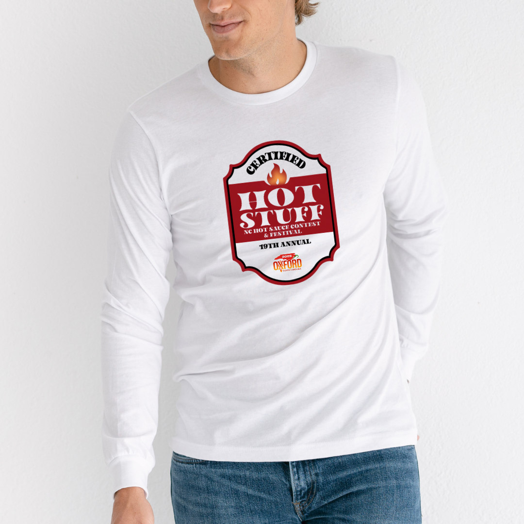NC Hot Sauce Contest & Festival Certified Hot Stuff Long Sleeve - Winks Design Studio,LLC