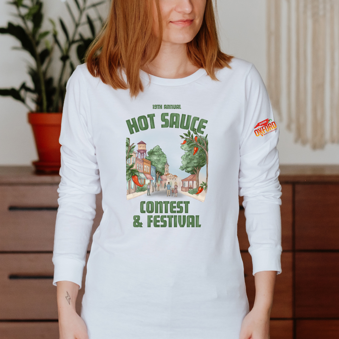 NC Hot Sauce Contest & Festival Historic Downtown Long Sleeve - Winks Design Studio,LLC