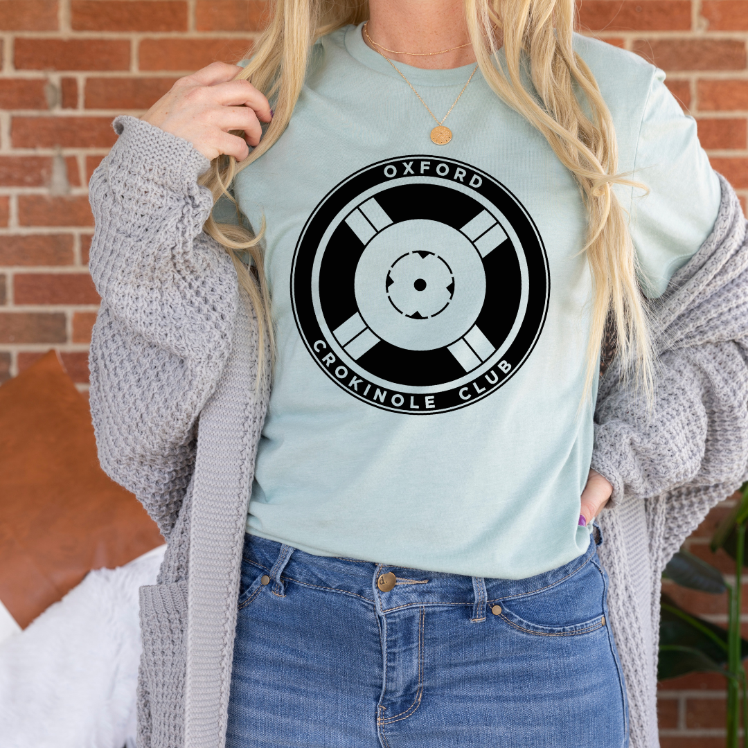 Oxford Crokinole Club Chest T-Shirt - Winks Design Studio,LLC