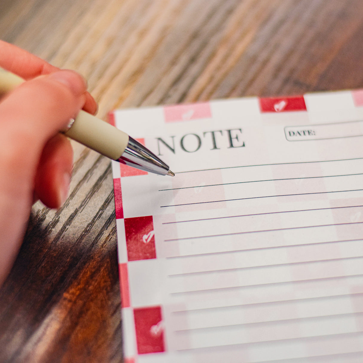 5x7 Checkerboard Heart Notepad - Winks Design Studio,LLC