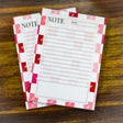 5x7 Checkerboard Heart Notepad - Winks Design Studio,LLC