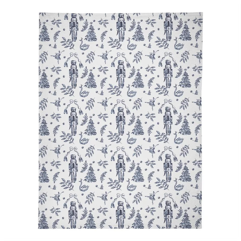 Elegant Nutcracker Christmas Blanket - Winks Design Studio,LLC