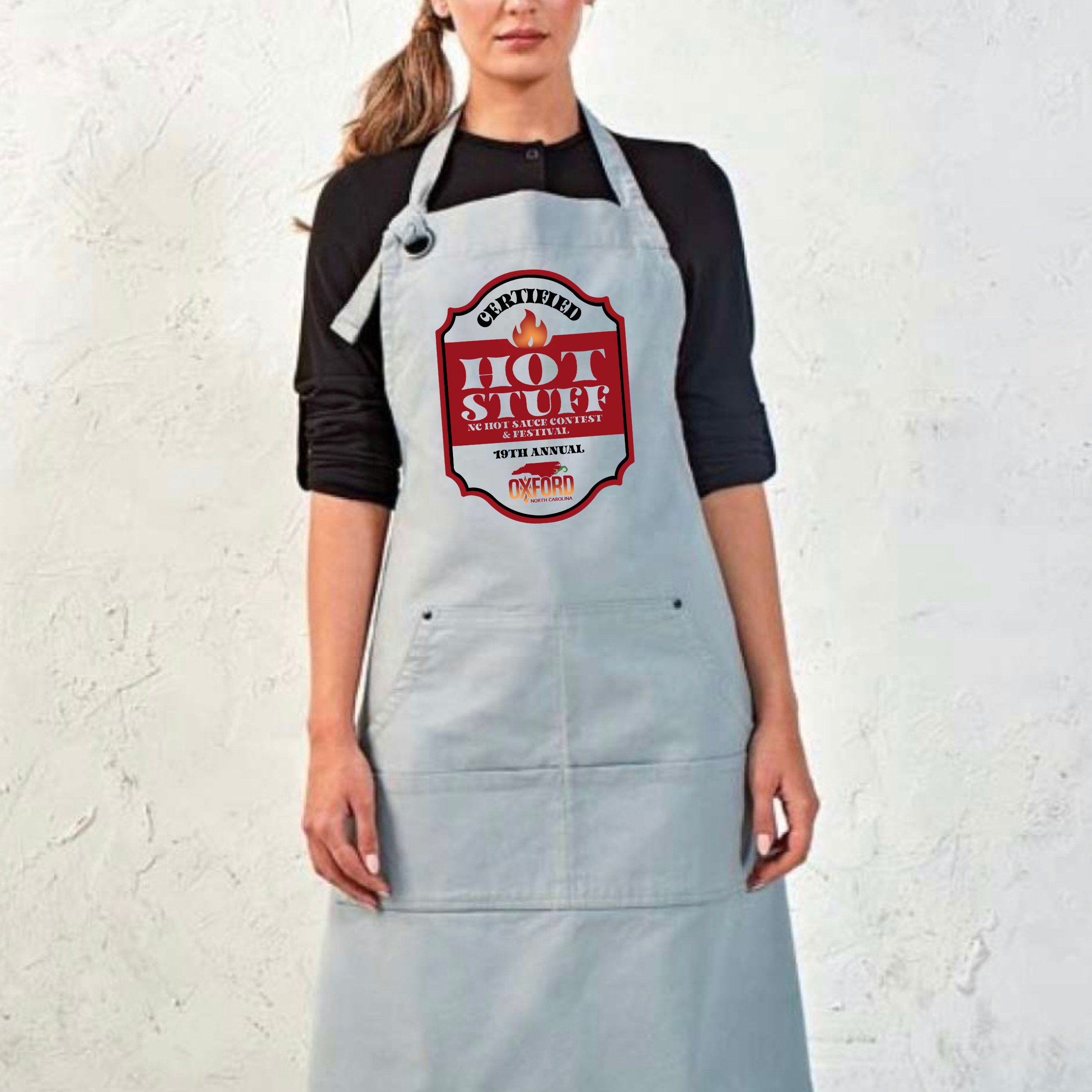 NC Hot Sauce Contest & Festival Certified Hot Stuff Apron - Winks Design Studio,LLC