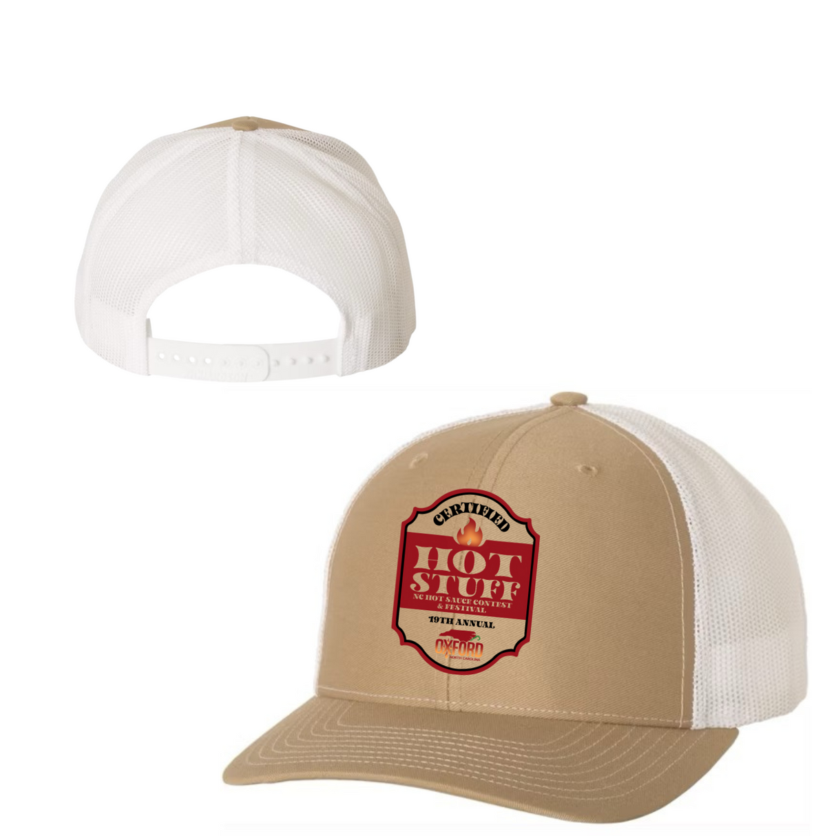 NC Hot Sauce Contest & Festival Certified Hot Stuff Trucker Hat - Winks Design Studio,LLC