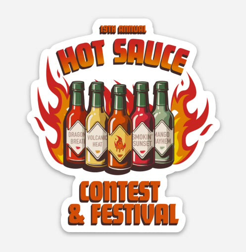 NC Hot Sauce Contest & Festival Stickers- Multiple Designs - Winks Design Studio,LLC