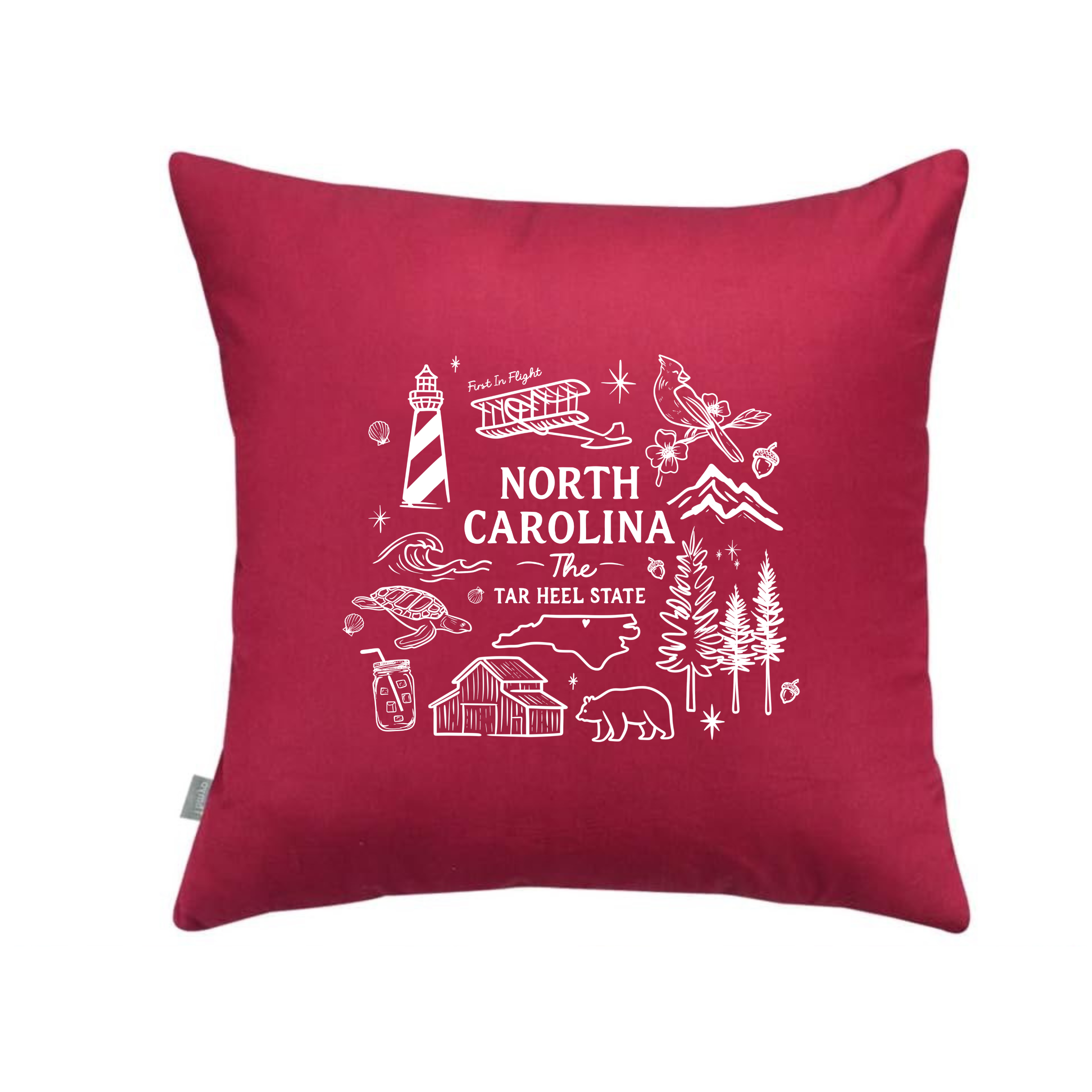 North Carolina State Pillow - Winks Design Studio,LLC
