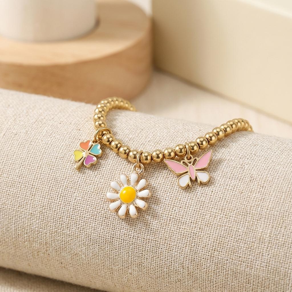 Enamel Summer Daisy Charm - Winks Design Studio,LLC